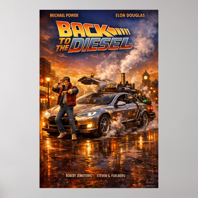 Póster de ensoñación de farola Retro Timewarp (Frente)
