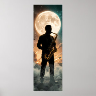 Póster de Ensoñación de Saxofón bajo la Luz de la 