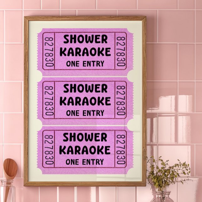 Póster de Entrada para Karaoke en la Ducha Rosa (Subido por el creador)