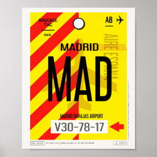 Póster de Equipaje del Aeropuerto de Madrid