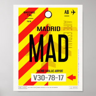 Póster de Equipaje del Aeropuerto de Madrid