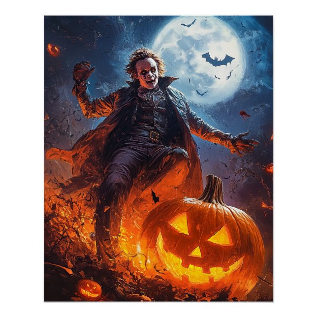 Poster de esbozo de Halloween. (Anverso)