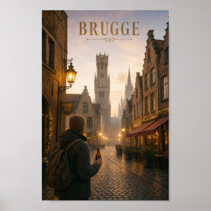 Póster de Escape al Crepúsculo empedrado de Brujas