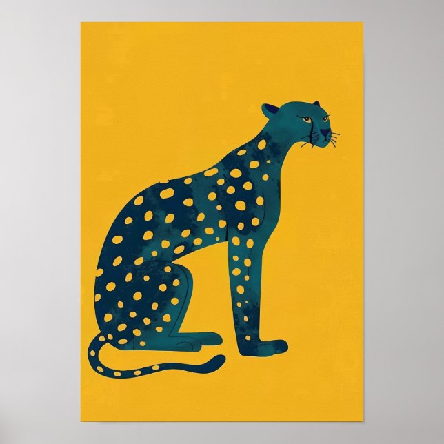 Póster de escena callejera de dibujos animados col (Frente)