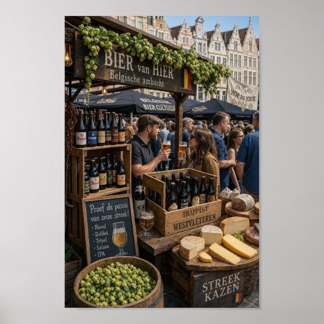 Póster de escena de degustación de cerveza en el m (Frente)