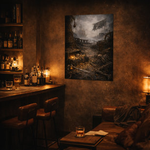 Póster de Escena del Puerto Abandonado — Puerto Pi