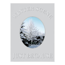 Póster de escena invernal