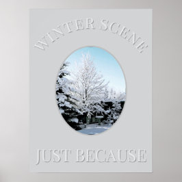 Póster de escena invernal