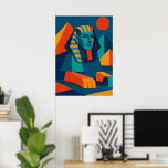 Poster de esfinge de arte pop vibrante<br><div class="desc">Abróchese su espacio con este audaz poster de arte pop esfinge, que combina el patrimonio egipcio antiguo con un estilo geométrico moderno. Sus colores vivos y sus formas abstractas lo convierten en una llamativa decoración mural para salones, estudios o espacios creativos. Ideal para los amantes de la historia y del...</div>