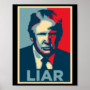 Póster de Esperanza de Obama Anti Trump Mentiroso