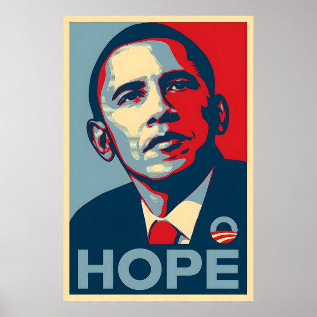 Póster de esperanza de Obama Shepard Fairey Campañ (Frente)