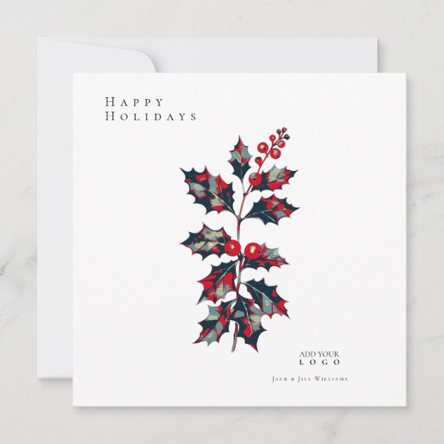Poster de esperanza moderna Holly Berry Navidades  (Anverso)