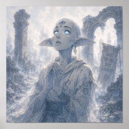 Póster de Esperanza / Peregrino / Ruinas Sagradas