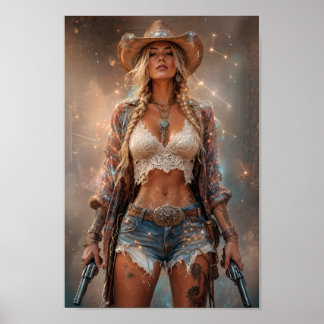 Póster de espíritu de corazón salvaje de vaquera c