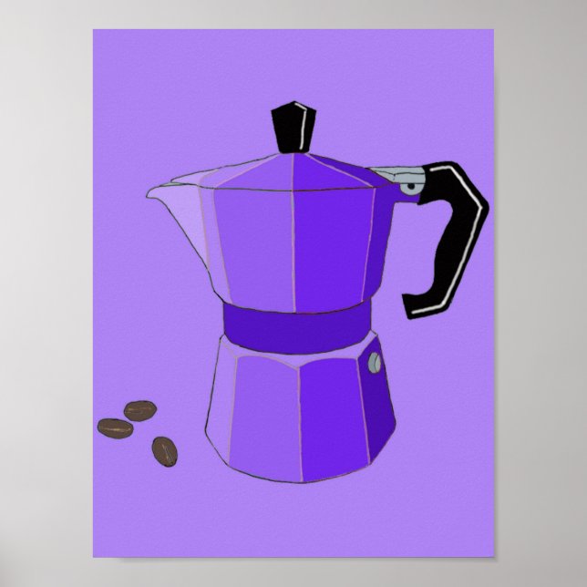 Póster de Espresso Arcoíris Púrpura (Frente)