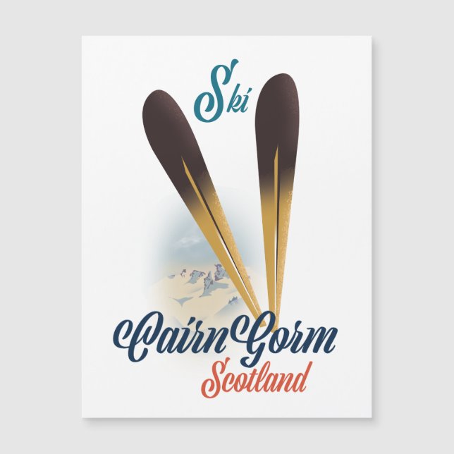 Póster de esquí CairnGorm Escocia (Anverso)