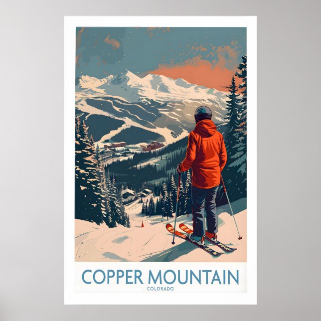 Póster de esquí Copper Mountain Wall Art Deportes  (Frente)