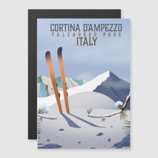 Poster de esquí Cortina d'Ampezzo Italia Imprimir