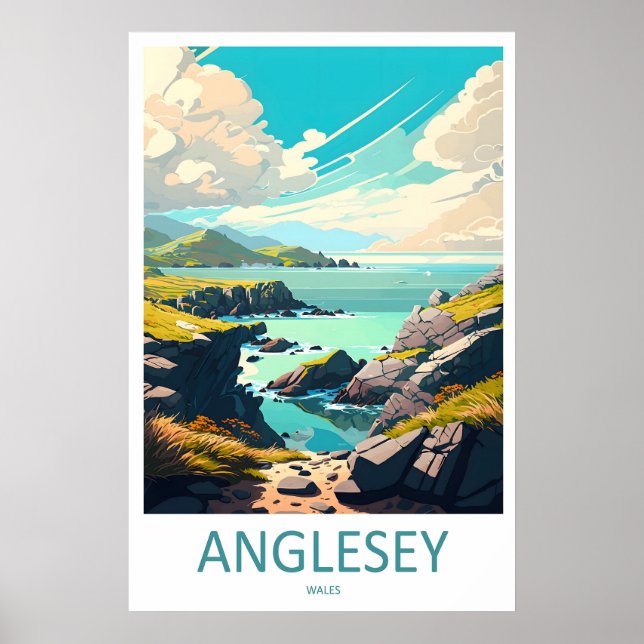Póster de esquí de Anglesey Parque Nacional de Via (Frente)