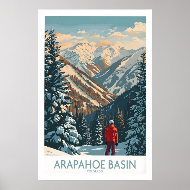 Póster de esquí de Arapahoe Basin 1 (Frente)