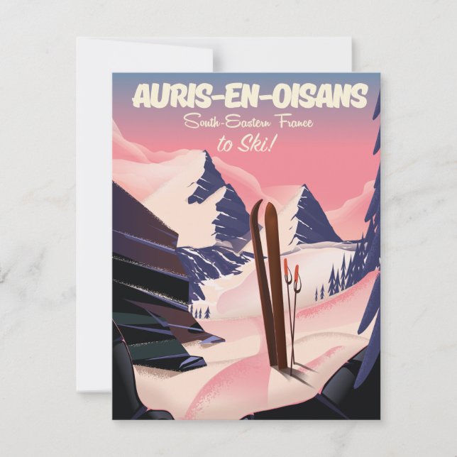 Poster de esquí de AURIS-EN-OISANS Francia (Anverso)