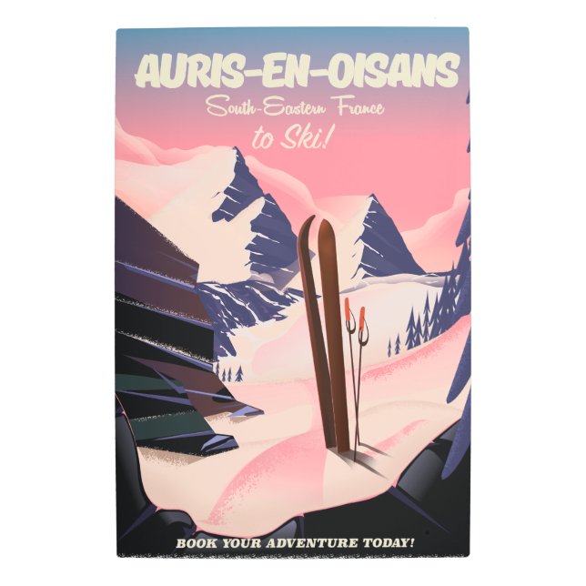 Poster de esquí de AURIS-EN-OISANS Francia (Anverso)