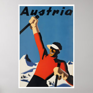 Póster de esquí de Austria Impresión de esquí Arte