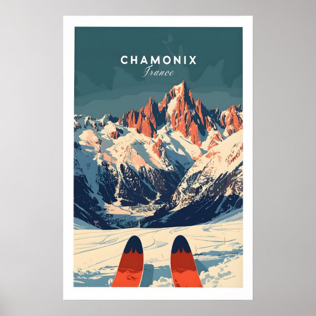 Póster de esquí de Chamonix 1 (Frente)