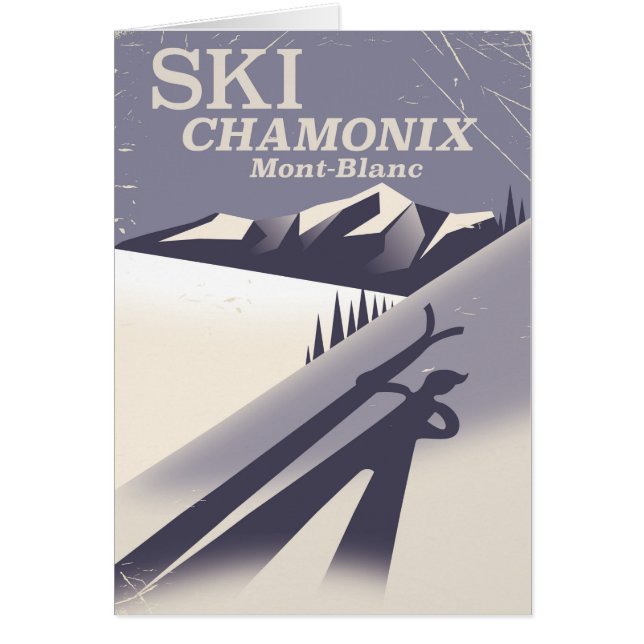 Poster de esquí de cosecha Chamonix-Mont-Blanc (Frente)