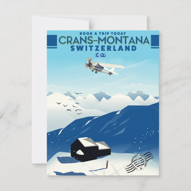 poster de esquí de crans montana (Anverso)