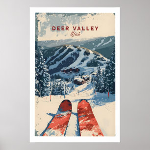 Póster de esquí de Deer Valley 1