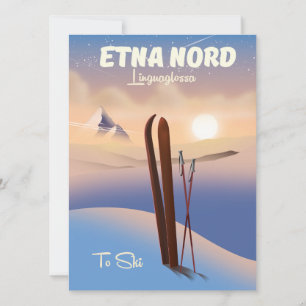 Poster de esquí de Etna Nord Linguaglossa