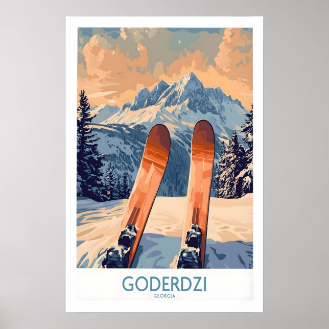 Póster de esquí de Goderdzi 1 (Frente)