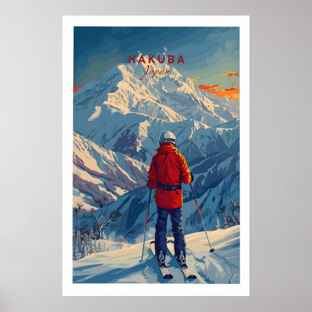 Póster de esquí de Hakuba 1 (Frente)