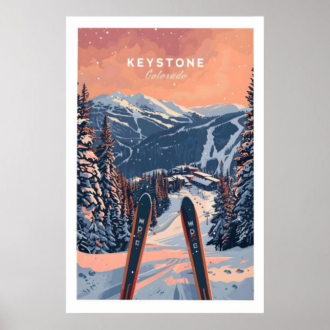 Póster de esquí de Keystone - Colorado 1 (Frente)