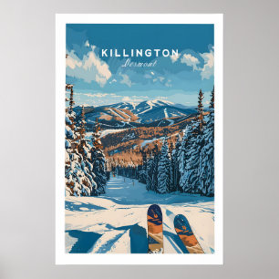 Póster de esquí de Killington - Vermont 1