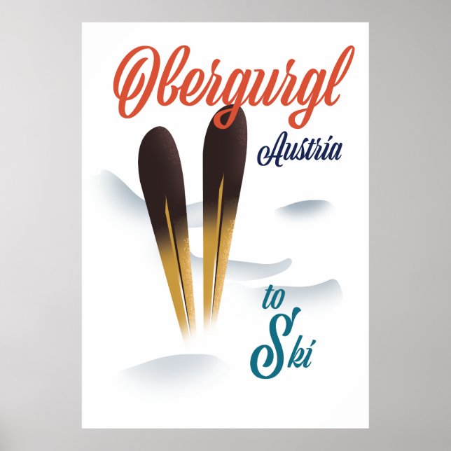 Póster de esquí de Obergurgl Austria (Frente)