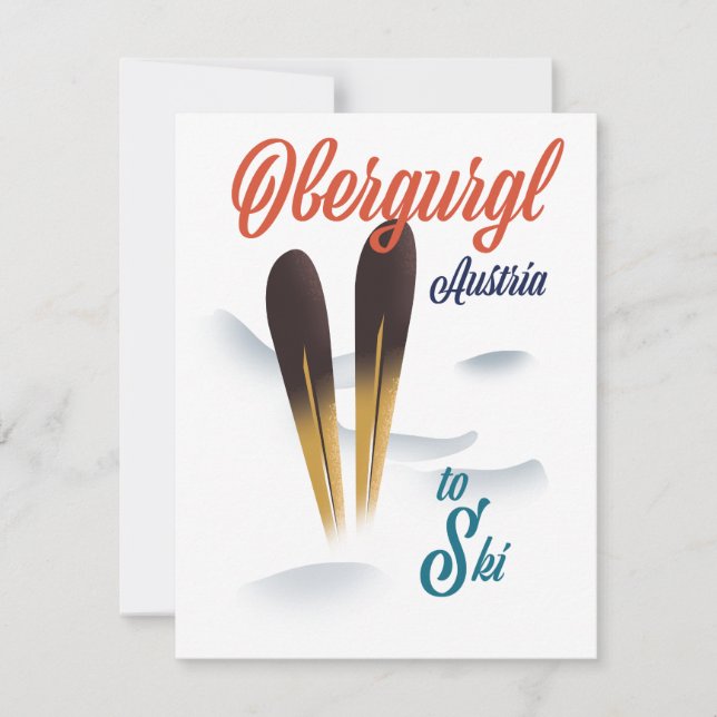 Poster de esquí de Obergurgl Austria (Anverso)