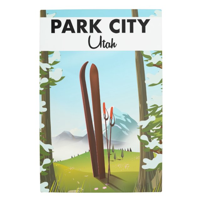 Poster de esquí de Park City Utah (Anverso)