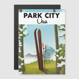 Póster de esquí de Park City Utah
