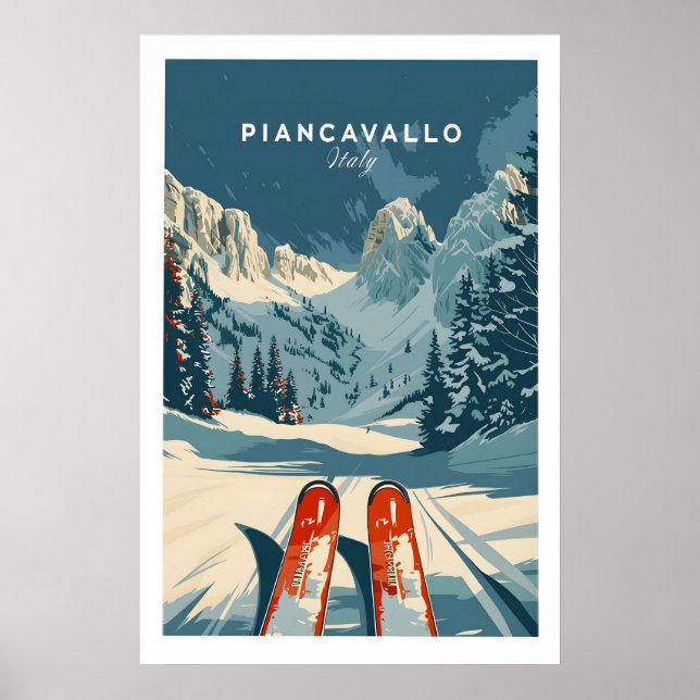Póster de esquí de Piancavallo - Italia 1 (Frente)