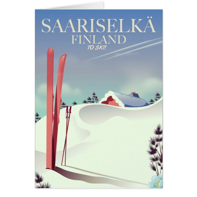 Poster de esquí de Saariselkä Finlandia (Frente)