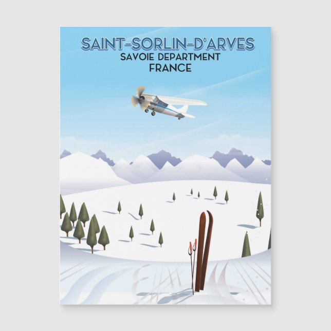 Poster de esquí de Saint-Sorlin d'Arves France (Anverso)
