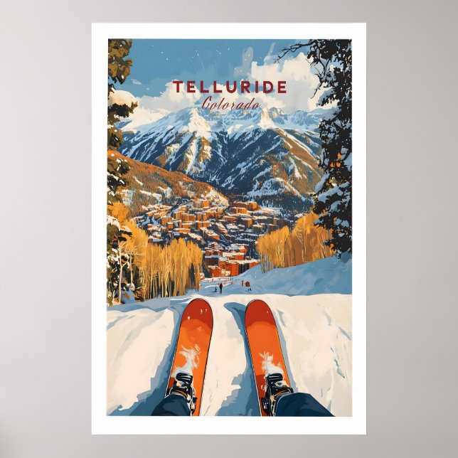 Póster de esquí de Telluride 1 (Frente)