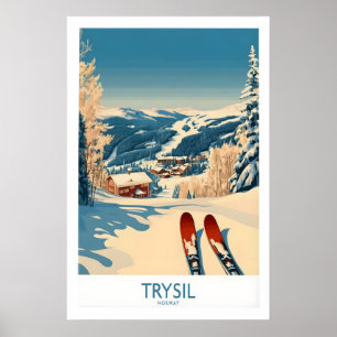 Póster de esquí de Trysil Noruega 1