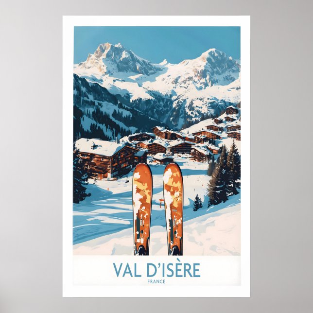 Póster de esquí de Val-dIsère 1 (Frente)