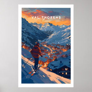 Póster de esquí de Val Thorens 1