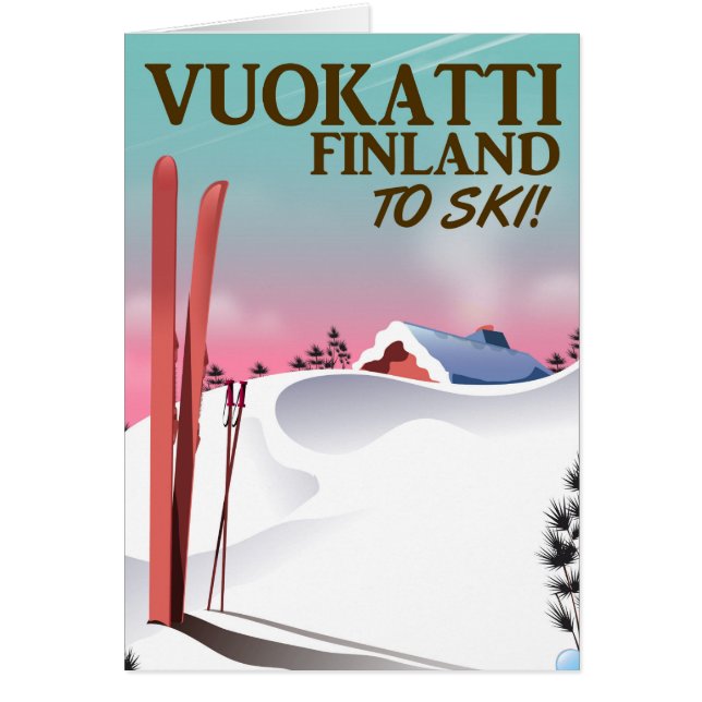 Poster de esquí de Vuokatti Finlandia (Frente)