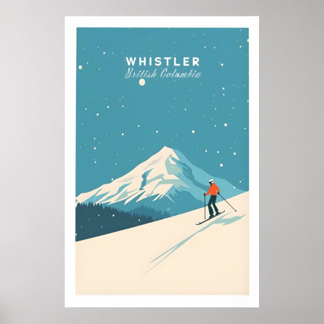 Póster de esquí de Whistler 1 (Frente)