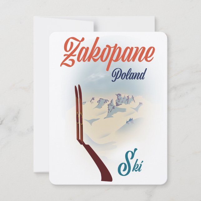 Poster de esquí de Zakopane Polonia (Anverso)